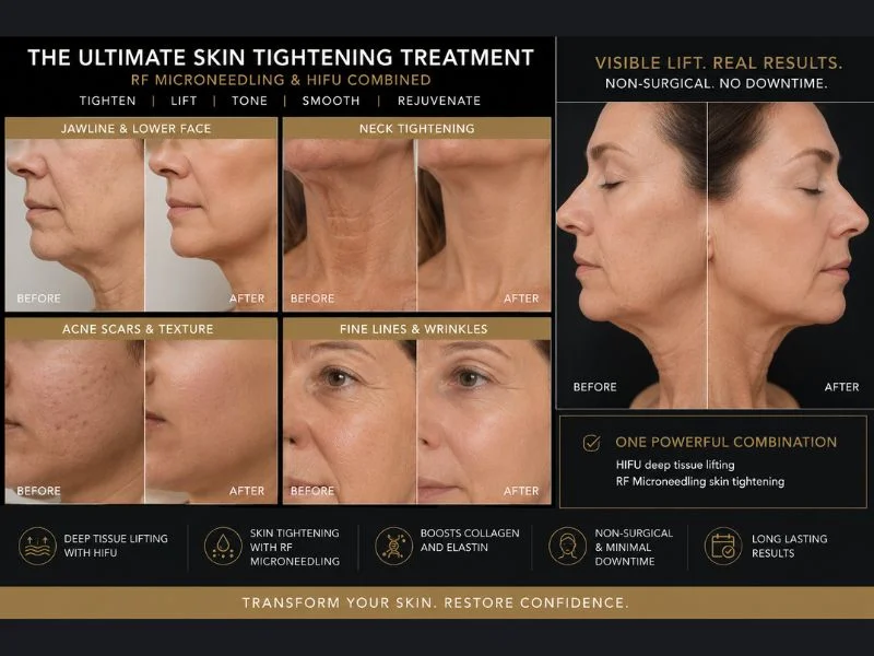 Results of combined treatment for the ultimate skin tightening treatment Westbury