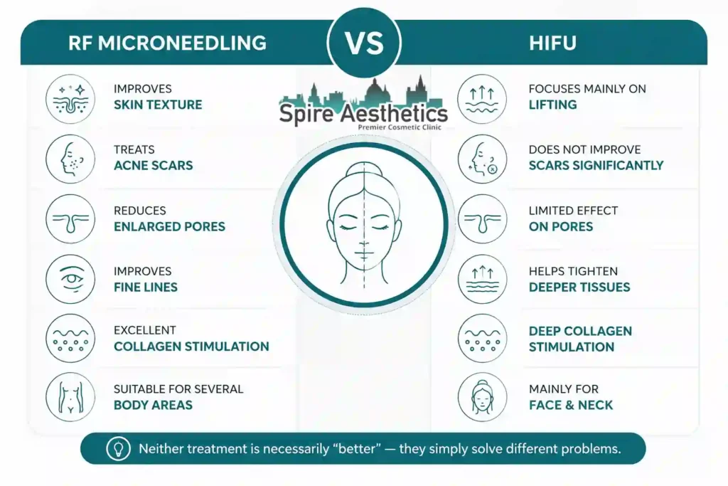 RF Microneedling vs HIFU: Which Treatment Gives Better Results Westbury?